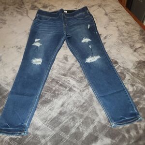 Old Navy Distressed Skinny Jeans - Dark Blue